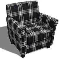 VidaXL Sessel mit Sitzpolster Schwarz Stoff