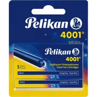 Pelikan 4001 Blisterverpackung mit 2 x 5 Großraum-Patronen Königsblau