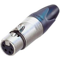 Neutrik NC4FXX XLR-Steckverbinder Buchse, gerade Polzahl: 4 Silber