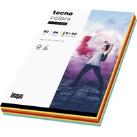 Inapa Kopierpapier, Tecno Colors, A4, Mix, intensiv, 5 x