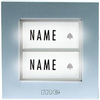 M-E modern-electronics KTB-2 S Klingeltaster mit Namensschild 2fach Silber