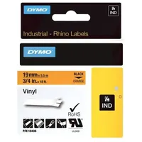 Dymo Original Farbband Vinyl schwarz auf orange 18436