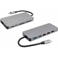 Exsys EX-1221HM (USB-C, 11 Ports), Dockingstation + USB Hub,