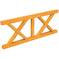 SKANHOLZ SKAN HOLZ Brüstung Andreaskreuz 220 x 84 cm,