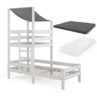 VitaliSpa Hausbett Tom, 90x200cm mit 2 Matratzen Spielbett Jugendbett