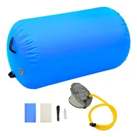 VidaXL Aufblasbare Gymnastik-Rolle mit Pumpe 100x60 cm PVC Grün