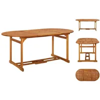 VidaXL Garten-Esstisch 180x90x75 cm Massivholz Akazie