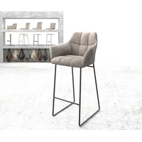 DeLife Barstuhl Yulo-Flex Vintage Taupe Kufengestell Metall