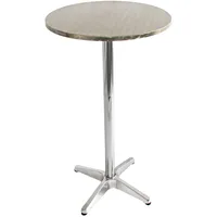 Mendler Bistrotisch Ø 60 x 110 cm Basismodell silber