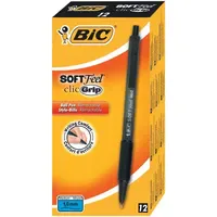BIC Kugelschreiber Soft Feel schwarz, 12er Set