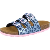 LICO Mädchen Bioline Kids Pantoletten, Blau Rosa, 28 EU