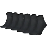 Tommy Hilfiger Quarter 6er Pack schwarz 43-46