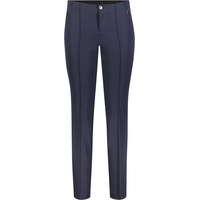 MAC Damen-Hose Slim Fit Anna Zip New in Dunkelblau-D42