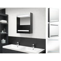 VidaXL LED-Spiegelschrank fürs Bad Glänzend Grau 50x14x60 cm -