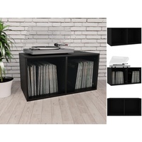 VidaXL Schallplatten-Aufbewahrungsbox Schwarz 71x34x36cm Holzwerkstoff