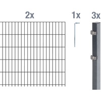 GAH Alberts Doppelstabmattenzaun Set 2 Matten 1,2 x 4