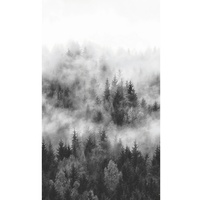 Marburg Vliestapete »Smart Art Easy«, Wald, Nebel, grau