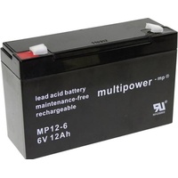 MultiPower MP12-6 6V 12Ah 4,8mm