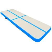 VidaXL Aufblasbare Gymnastikmatte mit Pumpe 400x100x15 cm PVC Blau