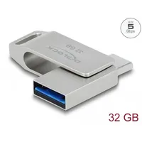 DeLock SuperSpeed USB Stick 32GB, USB-A 3.0/USB-C 3.0 (54074)