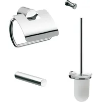 EMCO rondo 2 WC-Set, Papierhalter, Reserverollenhalter, Bürstengarnitur, Haken