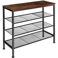 TecTake Schuhregal Newport 80,5x30,5x72,5cm - Industrial dunkelbraun
