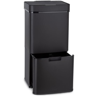 Klarstein Royal Trash Matte Black Sensor-Mülleimer 72 Liter Edelstahl