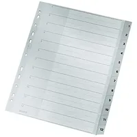 Leitz 1282 DIN A4 Überbreite 1-12 grau 12-teilig, 1
