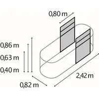 Vitavia Hochbeeterweiterung Stretched 630 Seegras