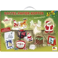 Folia Bastelpapier-Koffer Weihnachten 110-teilig