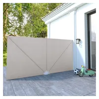 VidaXL Faltbarer Terrassen-Seitenfächer Creme 400×200 cm