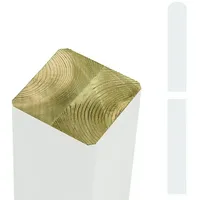 Plus Zaunpfosten 9 x 188 cm Weiß/Holz