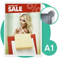 Showdown Displays Showdown Klapprahmen A1 Aluminium Profil 25 mm,