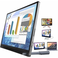 Auviso auvisio Zusatz Monitor: Ultradünner Full-HD-IPS-Monitor, 39,6 cm (15,6"),