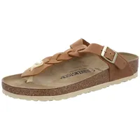 Birkenstock Gizeh Braided Nubukleder geölt cognac 41