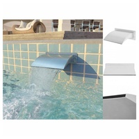 VidaXL Pool-Wasserfall Edelstahl 30x9x26 cm Silbern