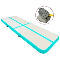 VidaXL Aufblasbare Gymnastikmatte mit Pumpe 400x100x20 cm PVC Grün