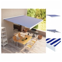 VidaXL Kassettenmarkise 400x300 cm Blau und Weiß