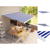 VidaXL Kassettenmarkise 450 x 300 cm blau