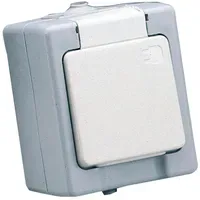 Kopp Schuko-Steckdose Aufputz grau 1 St.