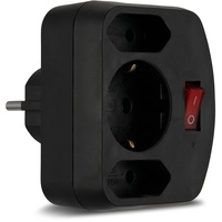 REV Ritter REV Steckdosenadapter 2+1 Kunststoff schwarz