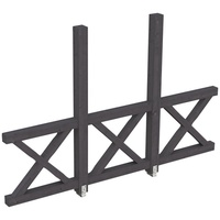 SKANHOLZ Andreaskreuz Seitenwand 305 x 210 cm schiefergrau