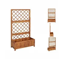 VidaXL Hochbeet mit Spalier 85x38x150 cm Massivholz Akazie