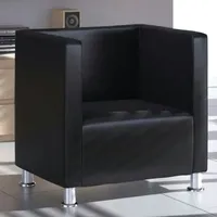 VidaXL Würfel-Sessel Schwarz Kunstleder