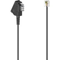 Hama Anschlusskabel TAE-N-Stecker - 1x RJ11-Stecker] 6m Schwarz