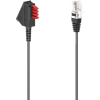 Hama DSL-Box-Kabel, TAE-F-Stecker - Modular-Stecker 8p2c, 6 m, Schwarz