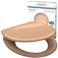 Schütte WC-Sitz BEIGE, mit Absenkautomatik und Schnellverschluss für die