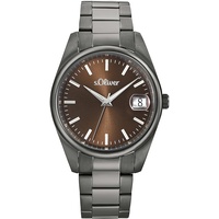S.Oliver Herrenuhr Edelstahl grau Herren