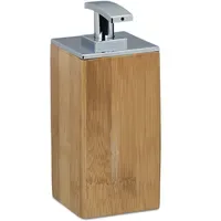 Relaxdays Seifenspender Bambus 225 ml Braun