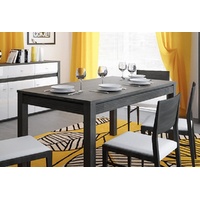 Extom Esstisch Schwarz, Holz, Rechteckig, 160x77x90 cm, Esszimmer, Tische,